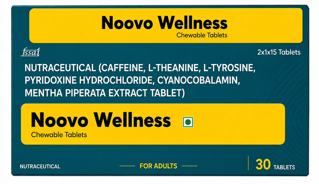 NUTRACEUTICAL (CAFFEINE, L-THEANINE, L-TYROSINE, PYRIDOXINE HYDROCHLORIDE, CYANOCOBALAMIN, MENTHA PIPERATA EXTRACT TABLET)